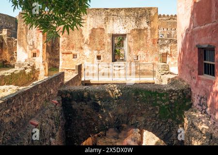 Blick auf die Ruinen in Fort Jesus, Mombasa Stockfoto