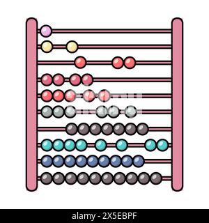 Farbenfrohe Abacus-Ikone Stock Vektor