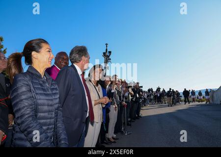 Marseille, Frankreich. Mai 2024. Sylvain Rostaing/Le Pictorium - erste olympische Fackelrelais in Marseille - 09/05/2024 - Frankreich/Provence-Alpes-Cote d'Azur/Marseille - während der ersten olympischen Fackelrelais in Marseille. Mai 2024. Quelle: LE PICTORIUM/Alamy Live News Stockfoto