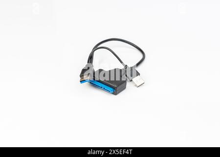 SATA USB Adapterkabel Konverter 22-polig für 2,5 Zoll HDD SSD Festplatte Laptop SATA Adapterkabel USB auf SATA Stockfoto