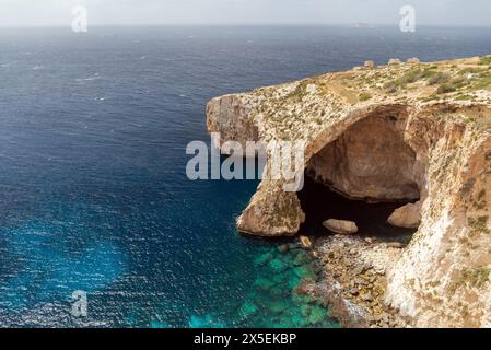 Die Blaue Grotte Meereshöhlen auf Malta Stockfoto