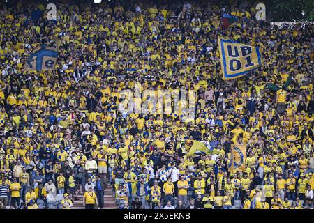 Brüssel, Belgien Mai 2024. Die Fans der Union wurden im Spiel zwischen RUSG Royale Union Saint-Gilloise gegen RAFC Royal Antwerp FC, dem Finale des belgischen Croky Cup, im King Baudouin Stadion in Brüssel am Donnerstag, den 9. Mai 2024, dargestellt. BELGA FOTO TOM GOYVAERTS Credit: Belga Nachrichtenagentur/Alamy Live News Stockfoto