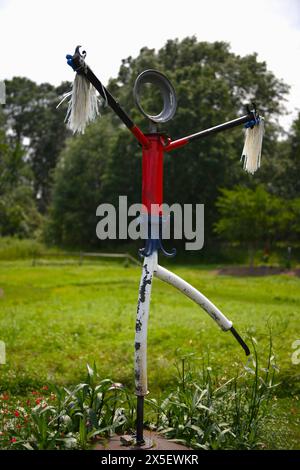 Cheerleader im Ridgeland Wildflower Field. Stockfoto