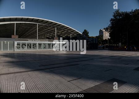 Buenos Aires, Argentinien. Mai 2024. Der Bahnhof der Verfassung wurde während des Generalstreiks gegen die harte Sparpolitik des ultraliberalen Präsidenten Milei geschlossen. Züge, Busse, U-Bahn-Züge und Flugzeuge stehen 24 Stunden still. Quelle: Cristina Sille/dpa/Alamy Live News Stockfoto