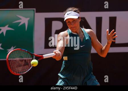 Rom, Latium, Italien. Mai 2024. Tatjana Maria (GER) spielt am 4. Tag des Internazionali BNL D’Italia 2024 im Foro Italico am 9. Mai 2024 in Rom. (Kreditbild: © Ciro de Luca/ZUMA Press Wire) NUR REDAKTIONELLE VERWENDUNG! Nicht für kommerzielle ZWECKE! Stockfoto