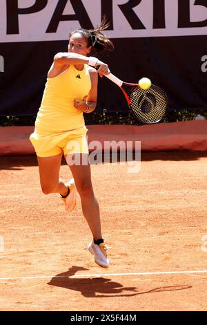 Rom, Latium, Italien. Mai 2024. Daria Kasatkina spielt am 4. Tag der Internazionali BNL D’Italia 2024 im Foro Italico am 9. Mai 2024 in Rom. (Kreditbild: © Ciro de Luca/ZUMA Press Wire) NUR REDAKTIONELLE VERWENDUNG! Nicht für kommerzielle ZWECKE! Stockfoto