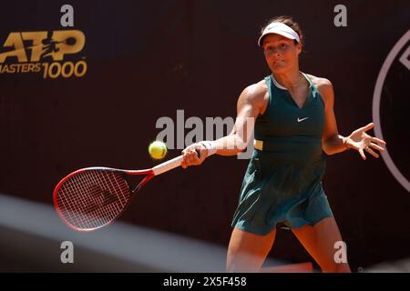 Rom, Latium, Italien. Mai 2024. Tatjana Maria (GER) spielt am 4. Tag des Internazionali BNL D’Italia 2024 im Foro Italico am 9. Mai 2024 in Rom. (Kreditbild: © Ciro de Luca/ZUMA Press Wire) NUR REDAKTIONELLE VERWENDUNG! Nicht für kommerzielle ZWECKE! Stockfoto