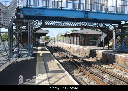 Brading Bahnhof an der Ryde-Shanklin Island-Linie auf der Isle of Wight Stockfoto