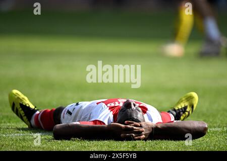 BRÜSSEL: Mandela Keita vom Royal Antwerp FC nach dem Finale des belgischen Croky Cup zwischen Union St Gillis und Royal Antwerp FC im King Baudouin Stadion am 9. Mai in Brüssel. ANP | Hollandse Hoogte | GERRIT VAN COLOGNE Stockfoto