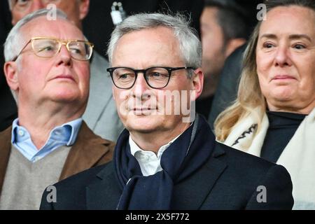 Paris, Frankreich. Mai 2024. Frankreichs Wirtschafts- und Finanzminister Bruno LE MAIRE während der UEFA Champions League, Halbfinale, 2. Legs-Fußballspiel zwischen Paris Saint-Germain und Borussia Dortmund am 7. Mai 2024 im Parc des Princes Stadion in Paris, Frankreich - Foto Matthieu Mirville/DPPI Credit: DPPI Media/Alamy Live News Stockfoto