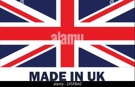 Made in UK, Made in England, Made in united Kingdom, Made in Britain, Made in Britain Product Icon, Label Made in Britain Stock Vektor