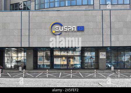 Euspa-Agenturgebäude für das europäische Satellitennavigationssystem Galileo Stockfoto