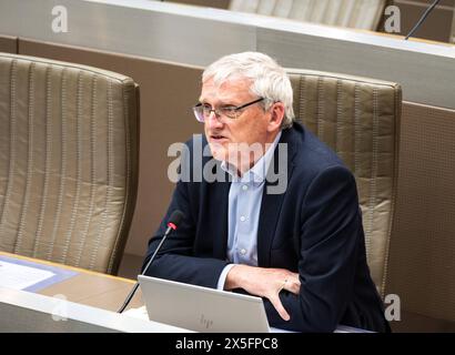 Brüssel, Flämisches Parlament, 8. Mai 2024 - Aussprache von Andries Griffroy NVA während der Plenarsitzung Stockfoto