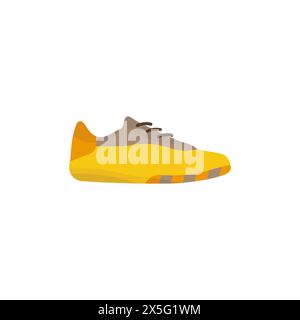 Schuhe mit stylischem Logo. Sportschuhe Vektor. Symbol läuft. Sneaker-Symbol auf weißem Hintergrund. Vektorabbildung. Stock Vektor