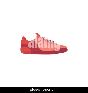 Schuhe mit stylischem Logo. Sportschuhe Vektor. Symbol läuft. Sneaker-Symbol auf weißem Hintergrund. Vektorabbildung. Stock Vektor