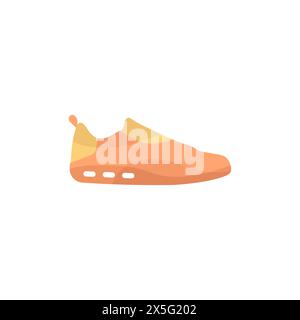 Schuhe mit stylischem Logo. Sportschuhe Vektor. Symbol läuft. Sneaker-Symbol auf weißem Hintergrund. Vektorabbildung. Stock Vektor