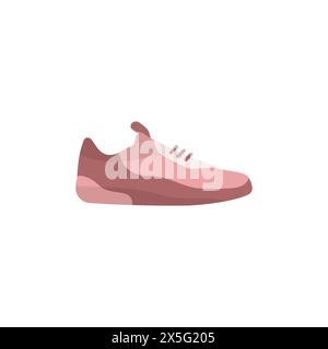 Schuhe mit stylischem Logo. Sportschuhe Vektor. Symbol läuft. Sneaker-Symbol auf weißem Hintergrund. Vektorabbildung. Stock Vektor