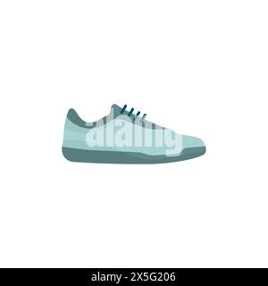 Schuhe mit stylischem Logo. Sportschuhe Vektor. Symbol läuft. Sneaker-Symbol auf weißem Hintergrund. Vektorabbildung. Stock Vektor