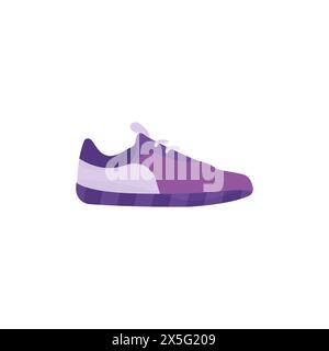 Schuhe mit stylischem Logo. Sportschuhe Vektor. Symbol läuft. Sneaker-Symbol auf weißem Hintergrund. Vektorabbildung. Stock Vektor