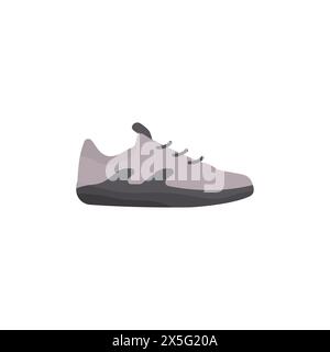 Schuhe mit stylischem Logo. Sportschuhe Vektor. Symbol läuft. Sneaker-Symbol auf weißem Hintergrund. Vektorabbildung. Stock Vektor