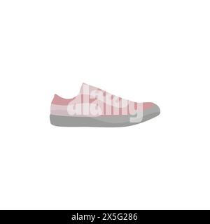 Schuhe mit stylischem Logo. Sport Converse Vektor. Symbol läuft. Sneaker-Symbol auf weißem Hintergrund. Vektorabbildung. Stock Vektor