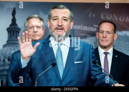 Washington, Usa. Mai 2024. US-Senator Ted Cruz (R-TX) sprach auf einer Pressekonferenz über die Beschränkung von Waffen für Israel durch die Vereinigten Staaten im Kapitol der Vereinigten Staaten. Quelle: SOPA Images Limited/Alamy Live News Stockfoto