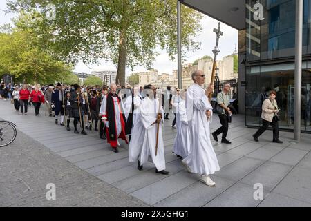 London, UK, 09.05.2024, All Hallows by the Tower Beating the Bounds Ceremony 2024Credit:Chrysoulla Rosling/Alamy Live News Stockfoto