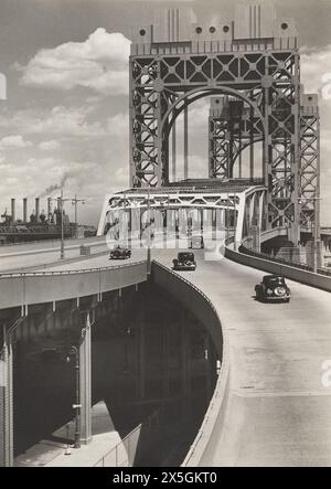 Triborough Bridge, East 125th Street Approach, New York City, New York, USA, Berenice Abbott, Federal Art Project, Changing New York, Juni 1937 Stockfoto