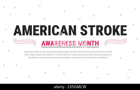 US-amerikanischer Schlaganfall-Awareness-Monat Stock Vektor