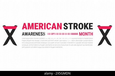 US-amerikanischer Schlaganfall-Awareness-Monat Stock Vektor
