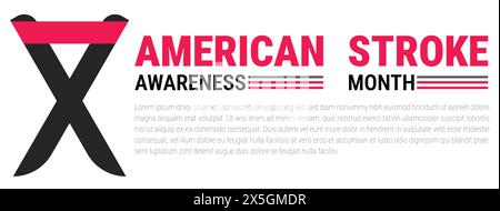 US-amerikanischer Schlaganfall-Awareness-Monat Stock Vektor