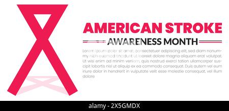 US-amerikanischer Schlaganfall-Awareness-Monat Stock Vektor