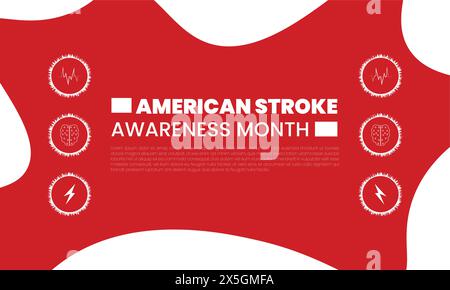 US-amerikanischer Schlaganfall-Awareness-Monat Stock Vektor