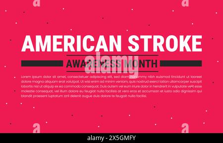 US-amerikanischer Schlaganfall-Awareness-Monat Stock Vektor