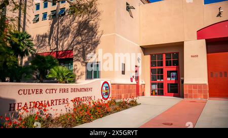 Hauptquartier der Feuerwehr Culver City - Station 1 in Culver City, Kalifornien, USA Stockfoto