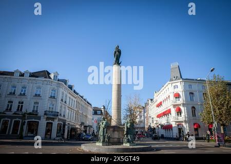 Bild des Maastricht Mariamonuments in Maastricht, niederlande. Das Mariendenkmal, auch Mariensäule oder Denkmal der Bischöfe von Maas genannt Stockfoto