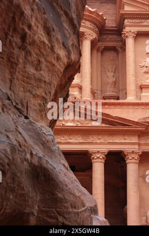 Petra Jordan und die umliegende Landschaft Stockfoto