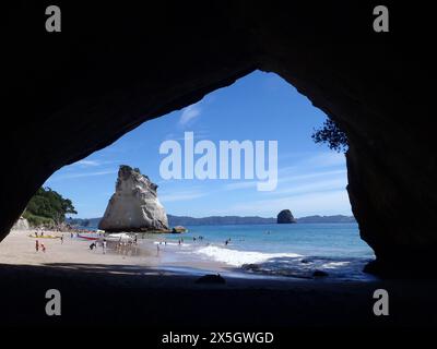 Cathedral Cove, Coromandel, Neuseeland, Drehort, kaspischer Prinz Stockfoto