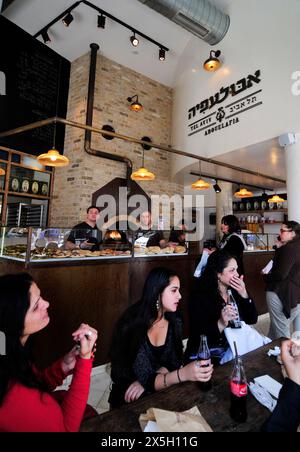 Bäckerei Abulafia in der Ibn Gabirol St in Tel-Aviv, Israel. Stockfoto