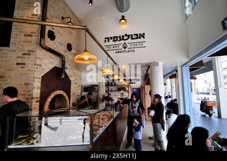 Bäckerei Abulafia in der Ibn Gabirol St in Tel-Aviv, Israel. Stockfoto