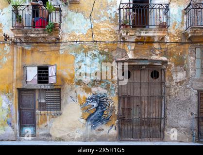 Street Art, Havanna, Kuba. Stockfoto