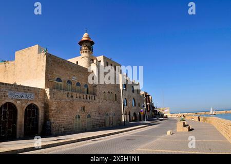 Al-Bahr-Moschee in der Altstadt von Jaffa, Israel. Stockfoto