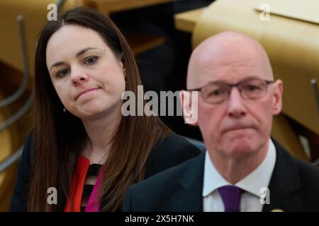 Edinburgh Schottland, Vereinigtes Königreich 09. Mai 2024. Stellvertretender erster Minister Kate Forbes MSP und erster Minister John Swinney MSP im schottischen Parlament. Credit sst/alamy Live News Stockfoto