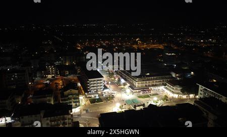 Luftphotgraphie in Italien in der Nacht Stockfoto