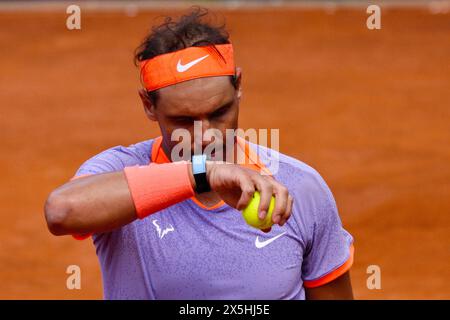 Rom, Italien. Mai 2024. Internazionali di Tennis Roma 20249 Maggio 2024 Nella Foto: Rafa Nadal Credit: Unabhängige Fotoagentur/Alamy Live News Stockfoto