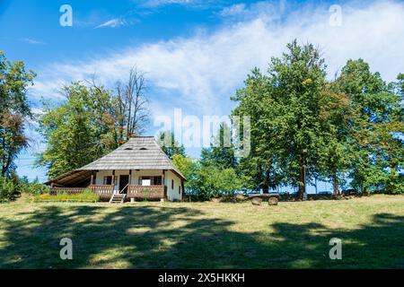 Das Haus Marginea Black Poterry im Bucovina Village Museum, Rumänien Stockfoto