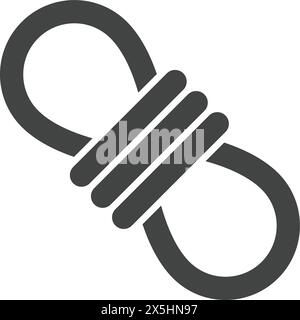 Seil-Symbol-Vektorbild. Geeignet für Webanwendungen und Druckmedien für mobile Anwendungen. Stock Vektor