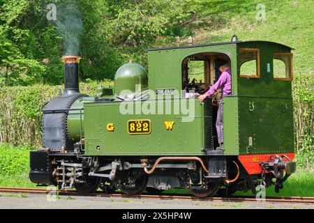 Die Earl Steam Engine bei der Welshpool and Llanfair Railway, Welshpool, Powys, Wales Stockfoto