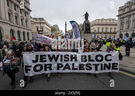 Protestmarsch des jüdischen Blocks, Central London, England, 27. April 2024 Stockfoto