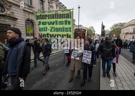 Protestmarsch des jüdischen Blocks, Central London, England, 27. April 2024 Stockfoto